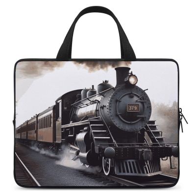 Laptop Carrying Case 17inch Steam Train Laptop Bag for Men Women Computer Bag Messenger Bag for Work