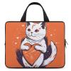 Laptop Carrying Case 17inch Cat Holds A Heart Laptop Bag for Men Women Computer Bag Messenger Bag for Work view 1