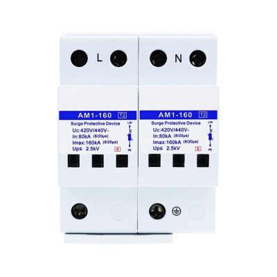 220V Power Supply Lightning Arrester 160KA Class B Power Supply Lightning Arrester 420V Surge Protective Device AM1-160
