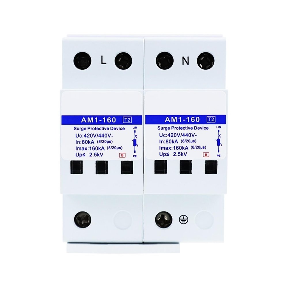 220V Power Supply Lightning Arrester 160KA Class B Power Supply Lightning Arrester 420V Surge Protective Device AM1-160
