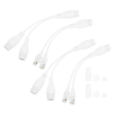 2Set ABS Plastic POE Splitter, POE Powerline Network Adapters, Rainproof Transmitter Cable Injector for Automation