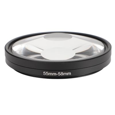 55mm Prism Lens Filter, Prism Lens Tunnel Warped Swirl Prism Blur Effect Filter, Spiral Halo Camera Lens Filter for Photography