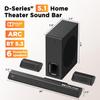 5.1 Dolby Audio Sound Bar for 4K & Smart TV, Surround Sound System for TV, Home Theater Sound Bar with Wireless Subwoofer, 2 Surround Speakers, 12-Level Adjustable Bass and Treble, HDMI ARC Soundbar view 2