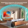 5.1 Dolby Audio Sound Bar for 4K & Smart TV, Surround Sound System for TV, Home Theater Sound Bar with Wireless Subwoofer, 2 Surround Speakers, 12-Level Adjustable Bass and Treble, HDMI ARC Soundbar view 3