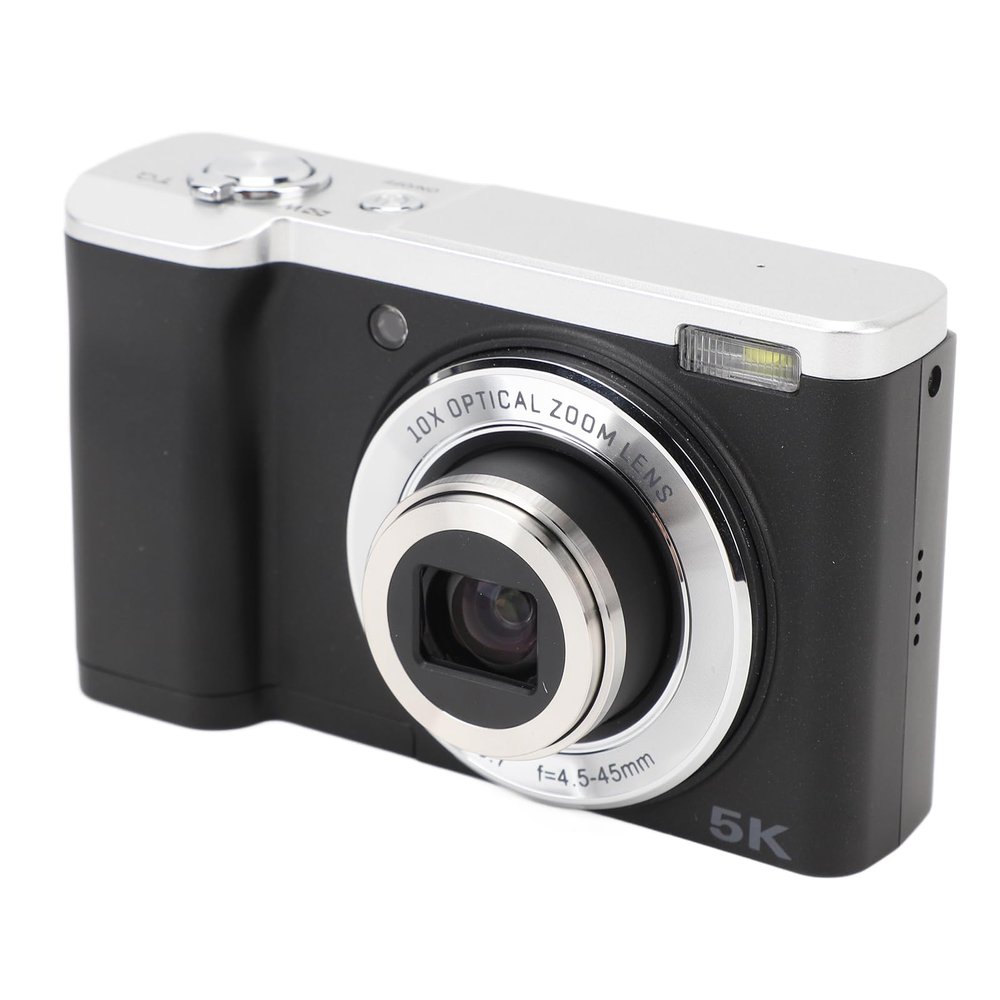 5K Digital Camera, 640x480 HD 56MP Camera with 2.8inch, Auto Focus 10x Optical Zoom Anti Shake Vlogging Camera with Flash for Adults Teens
