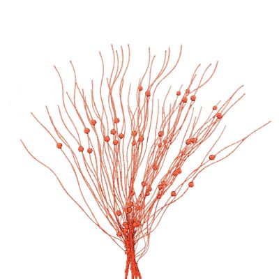 ZIYTEX Decorative Santa Hats Artificial Glitter Berry Stem Ornaments Glitter Berries Stems Ornaments Tree Wedding Party Outdoor Holiday Decoration Display(Color B)
