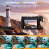 4K Digital Camera for Photography Auto-Focus Vlogging Camera for YouTube Video with 3'' 180 Flip Screen 16X Anti-Shake 4K Camera Compact Cameras with SD Card, Flash, 2 Batteries view 3