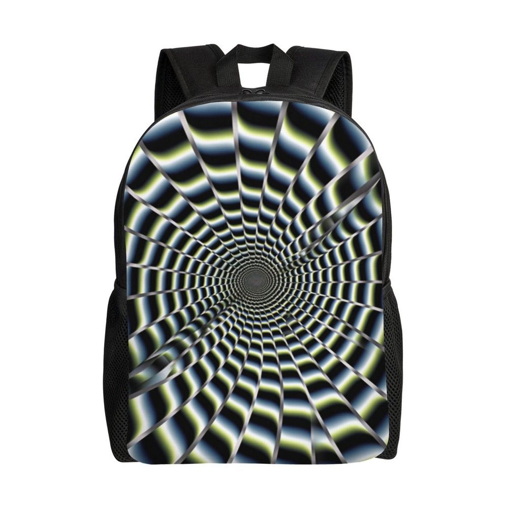 JTRKN Travel Backpack For Men Women Spiral Optical Illusion Printing Large Business Work Laptop Backpacks Travel Water Resistant Computer Bag Fits 15 Inch Notebook