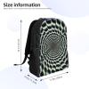 JTRKN Travel Backpack For Men Women Spiral Optical Illusion Printing Large Business Work Laptop Backpacks Travel Water Resistant Computer Bag Fits 15 Inch Notebook view 4
