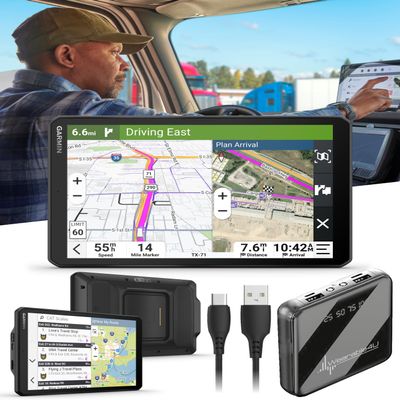 Garmin Dezl OTR820, NA MT-S, GPS Truck Navigator and Wearable4U Power Bank Bundle