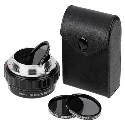 Fotodiox DLX Stretch Lens Adapter - Compatible with Minolta Rokkor (SR/MD/MC) Lens to L-Mount Alliance Mirrorless Cameras with Macro Focusing Helicoid and Magnetic Drop-in Filters