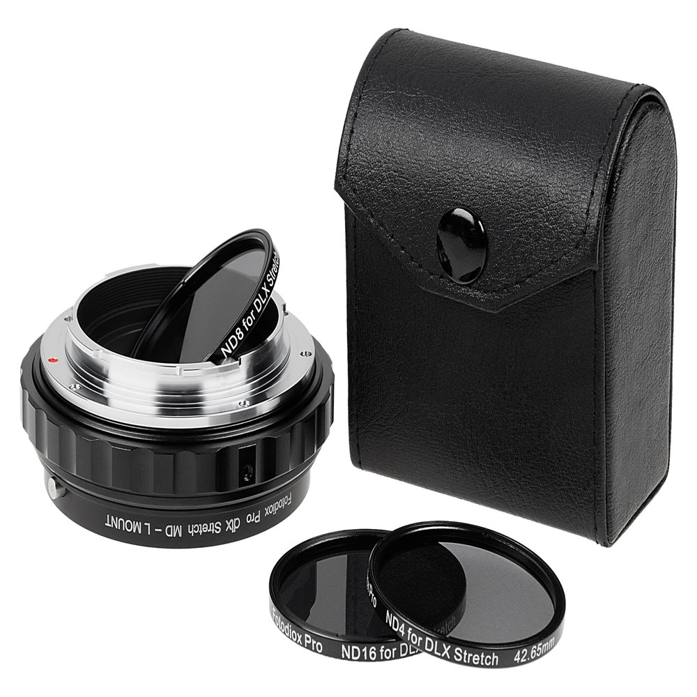 Fotodiox DLX Stretch Lens Adapter - Compatible with Minolta Rokkor (SR/MD/MC) Lens to L-Mount Alliance Mirrorless Cameras with Macro Focusing Helicoid and Magnetic Drop-in Filters