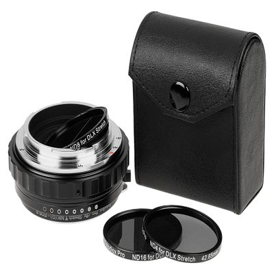 Fotodiox DLX Stretch Adapter Compatible with Nikon G/F Lens for EOS R/RF Mount Cameras, Featuring Macro and ND Filter Capabilities