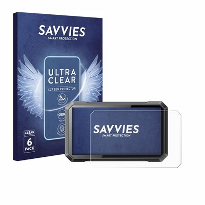savvies 6 Pack Screen Protector Compatible with Ricoel Motorcycle CarPlay C7 II Protection Film Clear