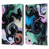 Head Case Designs Officially Licensed Haroulita Colorful Liquid Marble Leather Wallet Case Compatible with Apple iPad Pro 11 M4/M5 2024/2025 view 1
