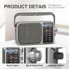 YOWGULF AM FM Radio with Best Reception,Bluetooth Portable AM FM Transistor,Battery Operated Radio or AC Power,Large Dial,Headphone Jack, Gifts for Seniors Elderly view 2