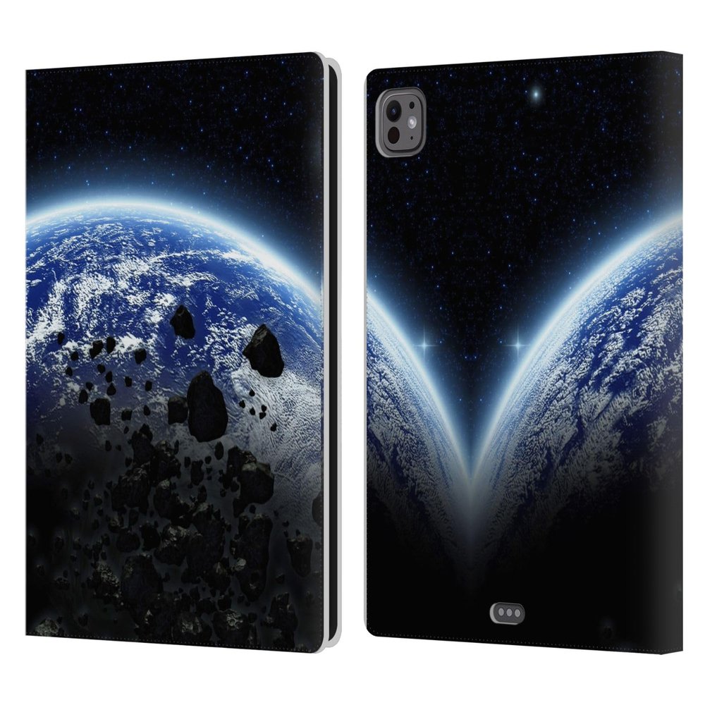 Head Case Designs Officially Licensed Simone Gatterwe The End Planets Leather Wallet Case Compatible with Apple iPad Pro 11 M4/M5 2024/2025