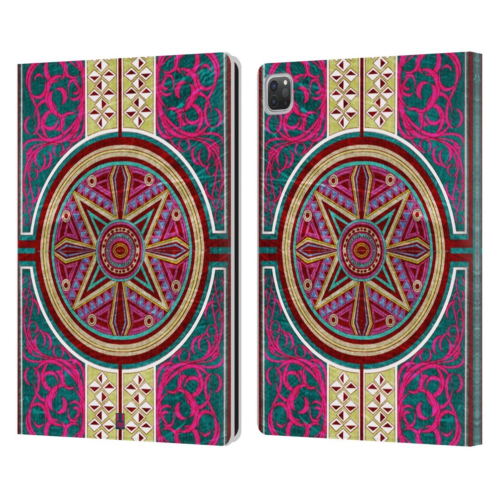 Head Case Designs Islamic Dome Arabesque Pattern Leather Wallet Case Compatible with Apple iPad Pro 13 M4 2024
