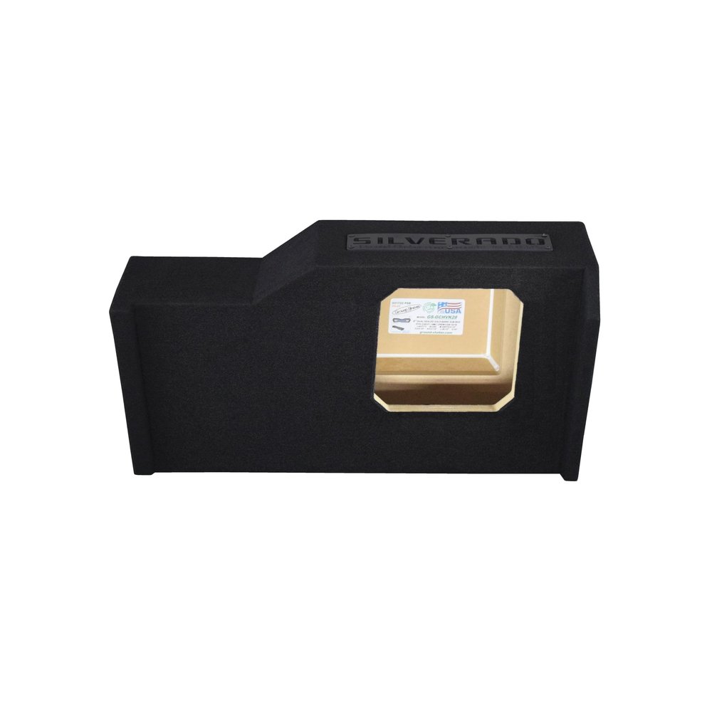 Chevy Silverado Crew-Cab 2014-2018 Truck Single Sub Box Subwoofer Enclosure (8" Solo BARIC)