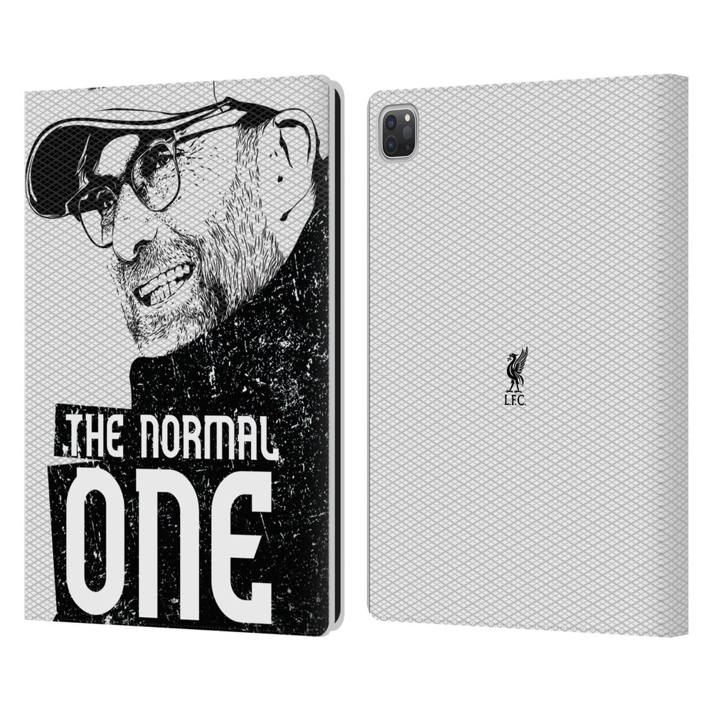 Head Case Designs Officially Licensed Liverpool Football Club Shoulder White Jurgen Klopp Illustrations Leather Wallet Case Compatible with Apple iPad Pro 13 M4 2024