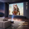 [1500 ANSI/Google TV/Voice Control]Smart Projector with WiFi 6 and Bluetooth, 4K Support, Outdoor Movie Proyector, 1080P Home Ceiling Auto Focus Projector, PUTRIMS K12 Gray view 4