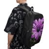 NONHAI Backpack for Man Purple Daisy Laptop Backpack for Woman Travel Daypack Casual Bag Computer Bag 17 Inch view 3