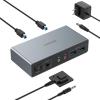 Unitek HDMI KVM Switch 2 Monitors 2 Computers 4K@60Hz USB 3.0 KVM Switches Share Dual HDMI Monitors 3 USB Ports for Keyboard Mouse Hard Drives Mic Headset Ports 2 Cable DC 5V Adapter Controller view 1