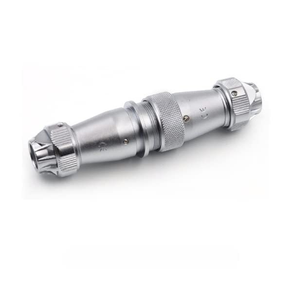 Elecbee WF24 TE+ZE Docking Straight Circular Connector Male Plug and Female Socket Connector, 2 Pin