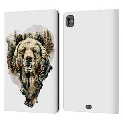Head Case Designs Officially Licensed Riza Peker Bear Animals Leather Wallet Case Compatible with Apple iPad Pro 11 M4/M5 2024/2025