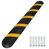 84'' Rubber Speed Bump, 1 Pack 2 Channel Modular Heavy Duty Speed Bumps Humps 25000 lbs Load Capacity, Cable Protector Ramp with 2 End Caps for Asphalt Concrete Gravel Driveway Road view 1