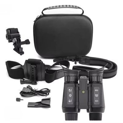 HMWOKPOT Head-Mounted Night Vision Goggles Binoculars 3D 4K Digital 7 Gear Infrared 8X Digital Zoom for Adults with 32GB Card to Save Photos/Videos