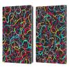 Head Case Designs Officially Licensed Ninola Water Drawing Patterns 3 Leather Wallet Case Compatible with Apple iPad Pro 11 M4/M5 2024/2025 view 1