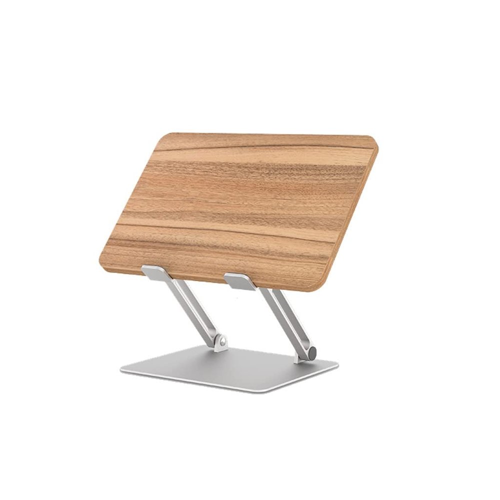 Wooden Laptop Stand Desktop Elevated Rack Can Be Lifted and Folded Suspended Standing Support Base Durable,Brown