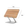 Wooden Laptop Stand Desktop Elevated Rack Can Be Lifted and Folded Suspended Standing Support Base Durable,Brown view 2