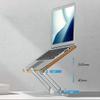 Wooden Laptop Stand Desktop Elevated Rack Can Be Lifted and Folded Suspended Standing Support Base Durable,Brown view 3