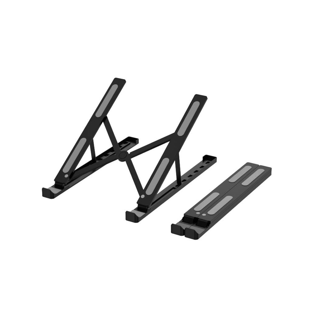 EliteBloom Storage Aluminum Alloy Laptop Bracket Bracket Desktop Increase Radiator Folding Portable Adjustable Shelf Durable,Black