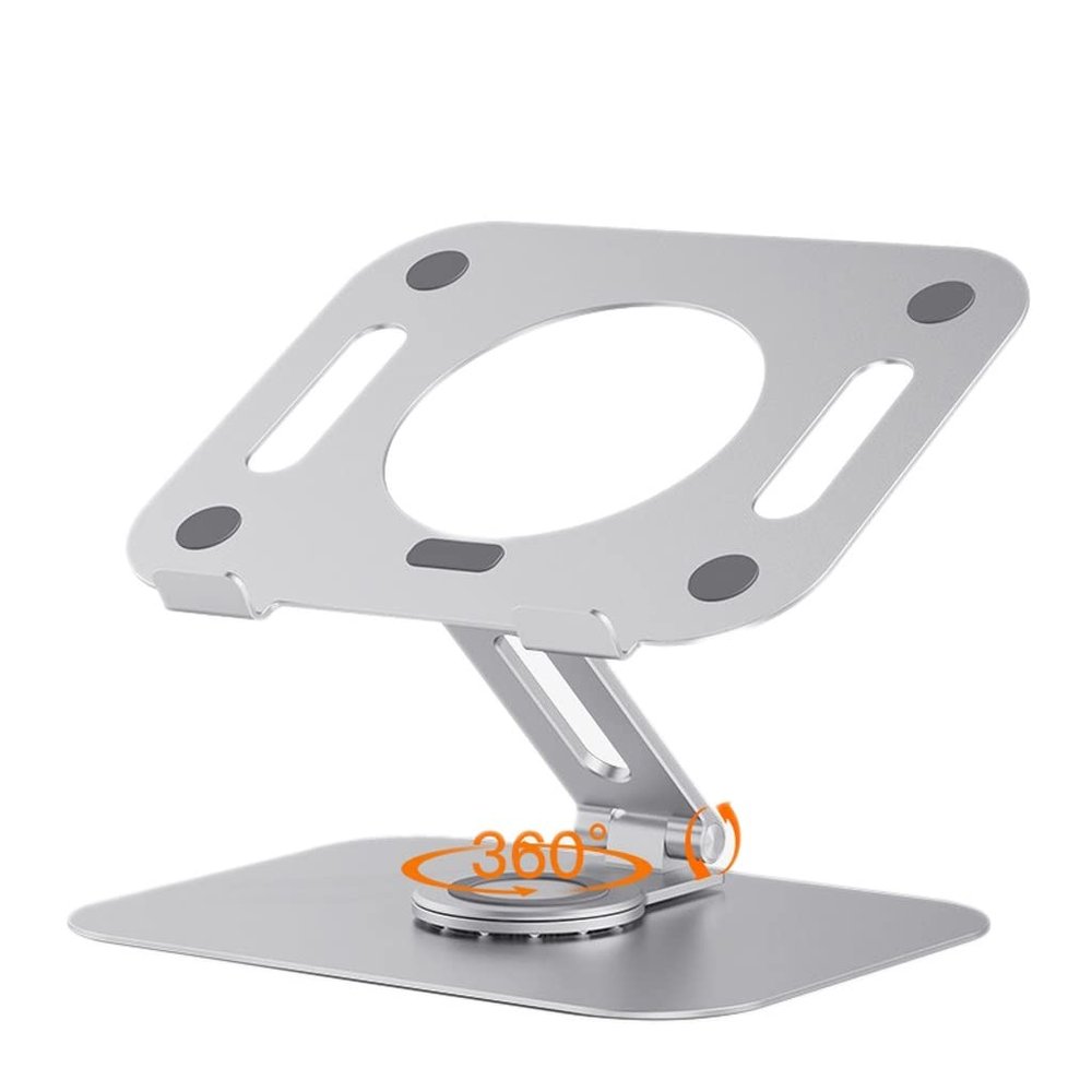 EliteBloom Laptop Bracket Bracket Aluminum Alloy Heightened Desktop Suspended Cooling Base Durable,Silver