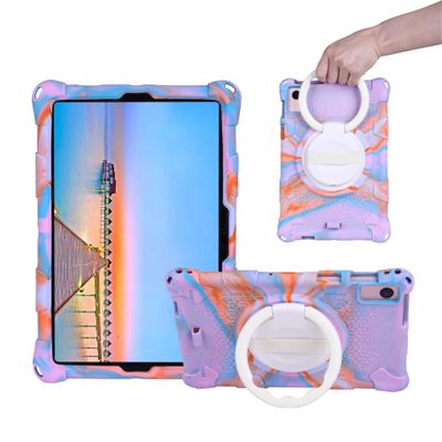 YEMENGHUA Heavy Duty Protection Kids Case Compatible with Samsung Galaxy Tab S6 10.5 2019 SM-T860/T865,Soft Silicone Lightweight Case,with Hand Strap Shoulder Belt Rotatable Stand Cover(Rose Pink)