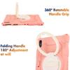 YEMENGHUA Heavy Duty Protection Kids Case Compatible with Samsung Galaxy Tab S6 10.5 2019 SM-T860/T865,Soft Silicone Lightweight Case,with Hand Strap Shoulder Belt Rotatable Stand Cover(Rose Pink) view 4