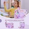ACEMO for iPad 10th Generation Case iPad Air 11 inch M3 M2 Kids Girl Cover with 360 Rotating Kickstand/Shoulder Strap/Pencil Holder for iPad 2022 10.9 inch/Air 11 inch 2025 2024 Purple view 3