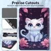 Case for 6.8" Kindle Paperwhite (11th Generation-2021/2023/2024), Slim PU Leather Adjustable Stand Smart Kindle Cover, with Auto Wake/Sleep for Kindle Paperwhite Signature Edition, Cute Kitten view 3