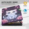 Case for 6.8" Kindle Paperwhite (11th Generation-2021/2023/2024), Slim PU Leather Adjustable Stand Smart Kindle Cover, with Auto Wake/Sleep for Kindle Paperwhite Signature Edition, Cute Kitten view 4
