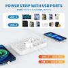 2 Pack JouleLoom Power Strip Surge Protector with 11 Outlets, 4 USB and 2 USB C Ports, 5 Ft Extension Cord, Flat Plug, Wall Mount, Overload Protection Desk USB Charging Station for Home, Office view 3