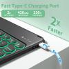 BQDIYOO Keyboard Case for iPad 9th/8th/7th Generation(2021/2020/2019) Detachable Wireless Bluetooth Keyboard Case for 10.2 inch iPad 9/8/7 Cover with Pencil Holder Auto Wake/Sleep, Dark Green view 4