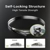 100 Pcs Metal Zip Ties 11.8 Inch, Heavy Duty 304 Stainless Steel Self-Locking Cable Ties, for Outdoor Fence, Cables, Pipes, Vehicles, Farms, Automotive Parts, Exhaust Wraps, Silver view 3