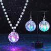 Sixexey Light Up Disco Ball Necklace Set LED Disco Necklace for Women view 1