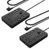 2 Pack JouleLoom Power Strip Surge Protector with 11 Outlets, 4 USB and 2 USB C Ports, 5 Ft Extension Cord, Flat Plug, Wall Mount, Overload Protection Desk USB Charging Station for Home, Office view 1