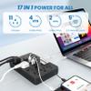 2 Pack JouleLoom Power Strip Surge Protector with 11 Outlets, 4 USB and 2 USB C Ports, 5 Ft Extension Cord, Flat Plug, Wall Mount, Overload Protection Desk USB Charging Station for Home, Office view 2