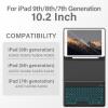 BQDIYOO Keyboard Case for iPad 9th/8th/7th Generation(2021/2020/2019) Detachable Wireless Bluetooth Keyboard Case for 10.2 inch iPad 9/8/7 Cover with Pencil Holder Auto Wake/Sleep, Black view 2