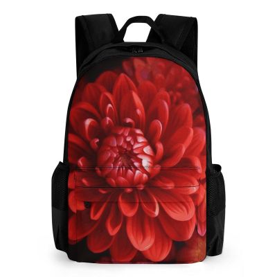 KLWQR Red Beautiful Flower Travel Backpack Lightweight Large Capacity Laptop Backpack Casual Daypack for Men Women
